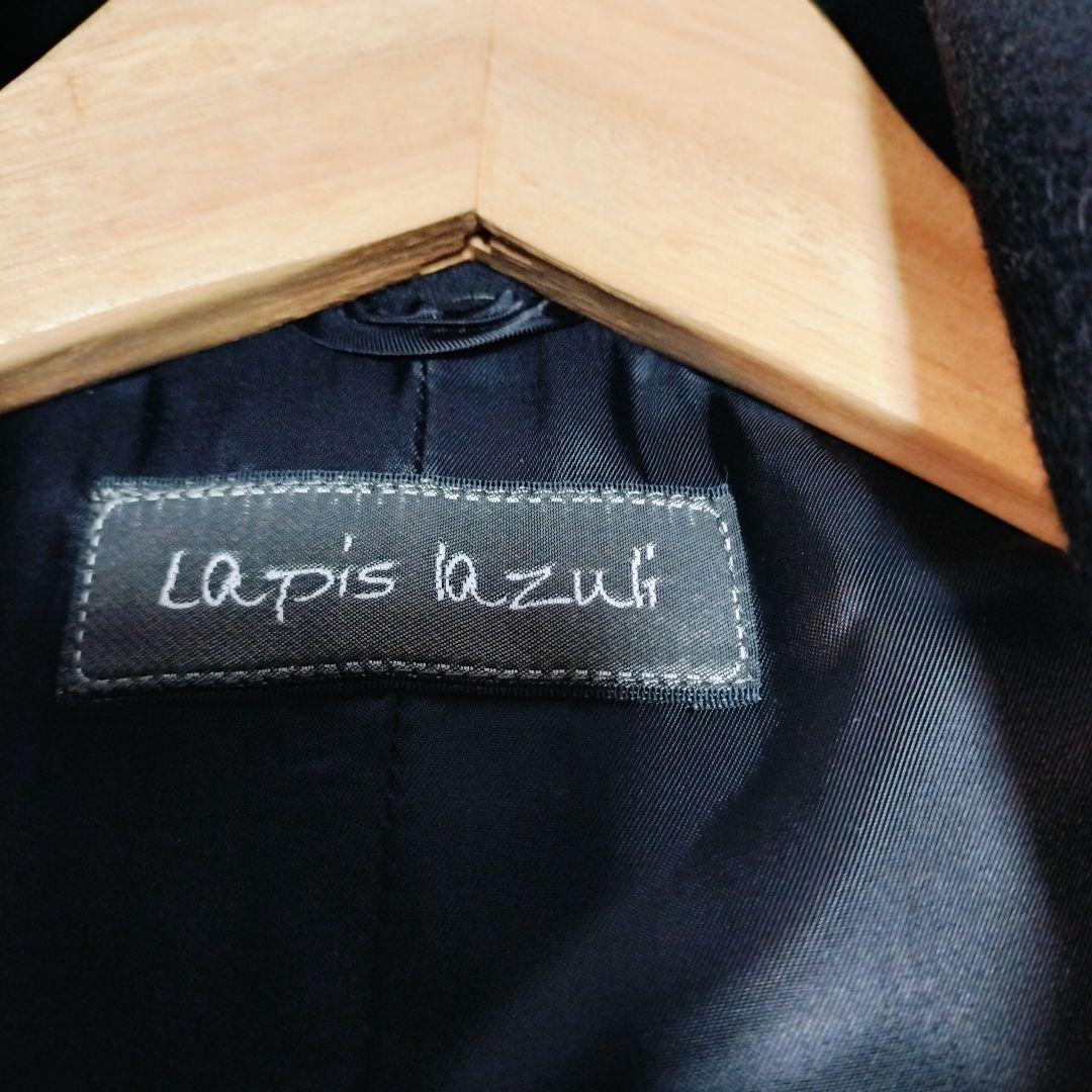 Lapis Lazuli カシミヤ100 ロングコート 黒 9号 ショールカラー