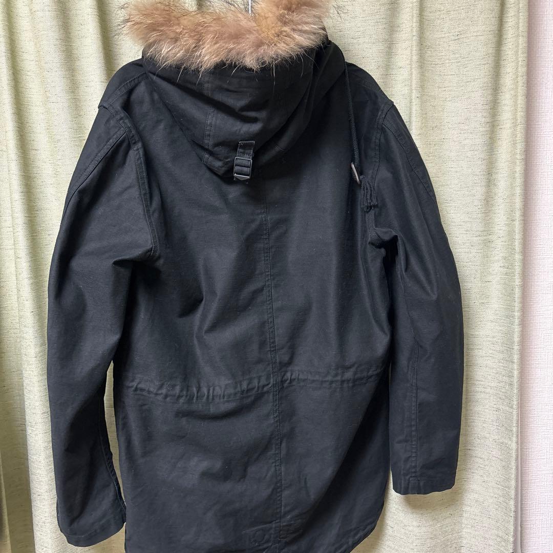 Stussy ブラック モッズコート M