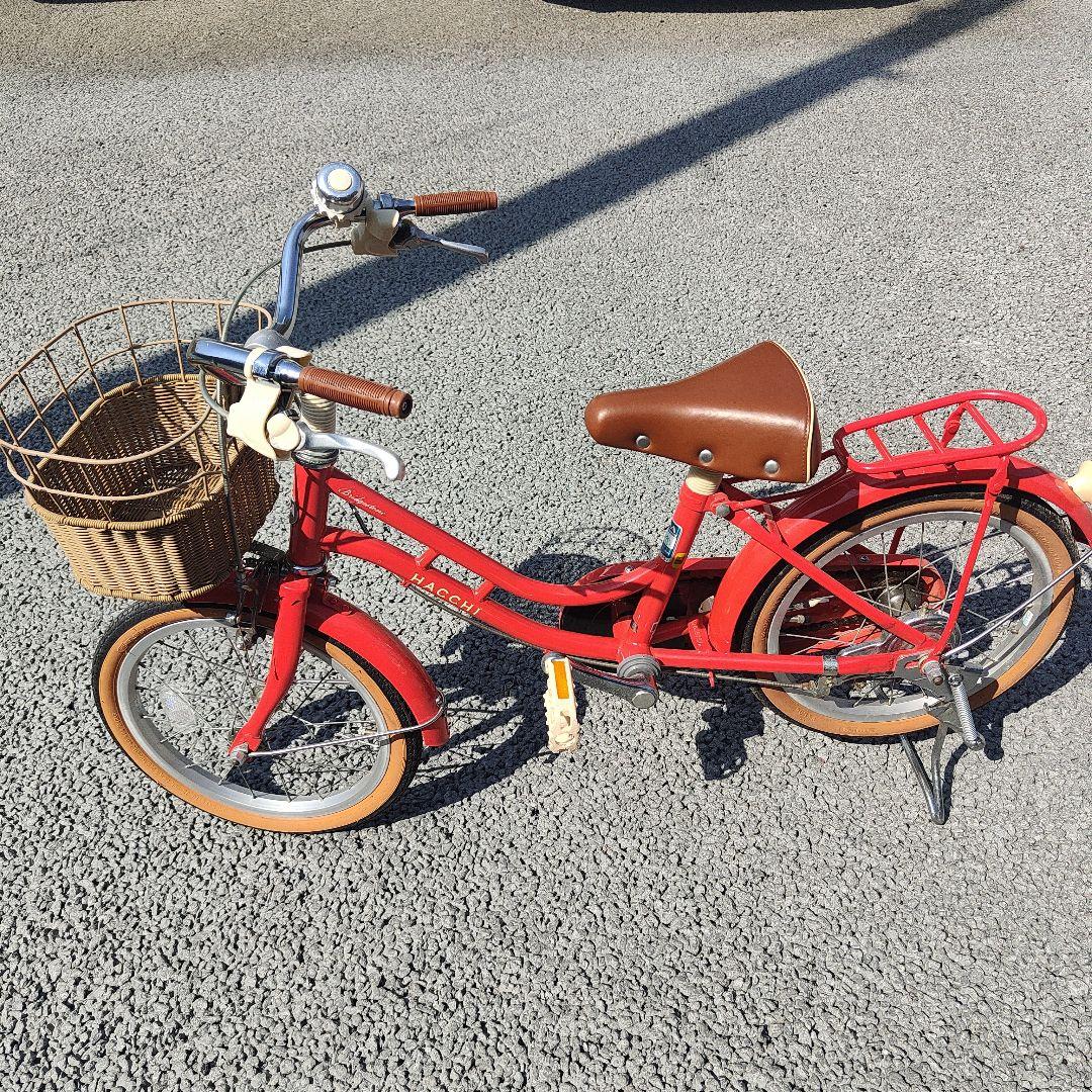 ブリジストン HACCI 赤 幼児用自転車 16インチ　補助輪付き
