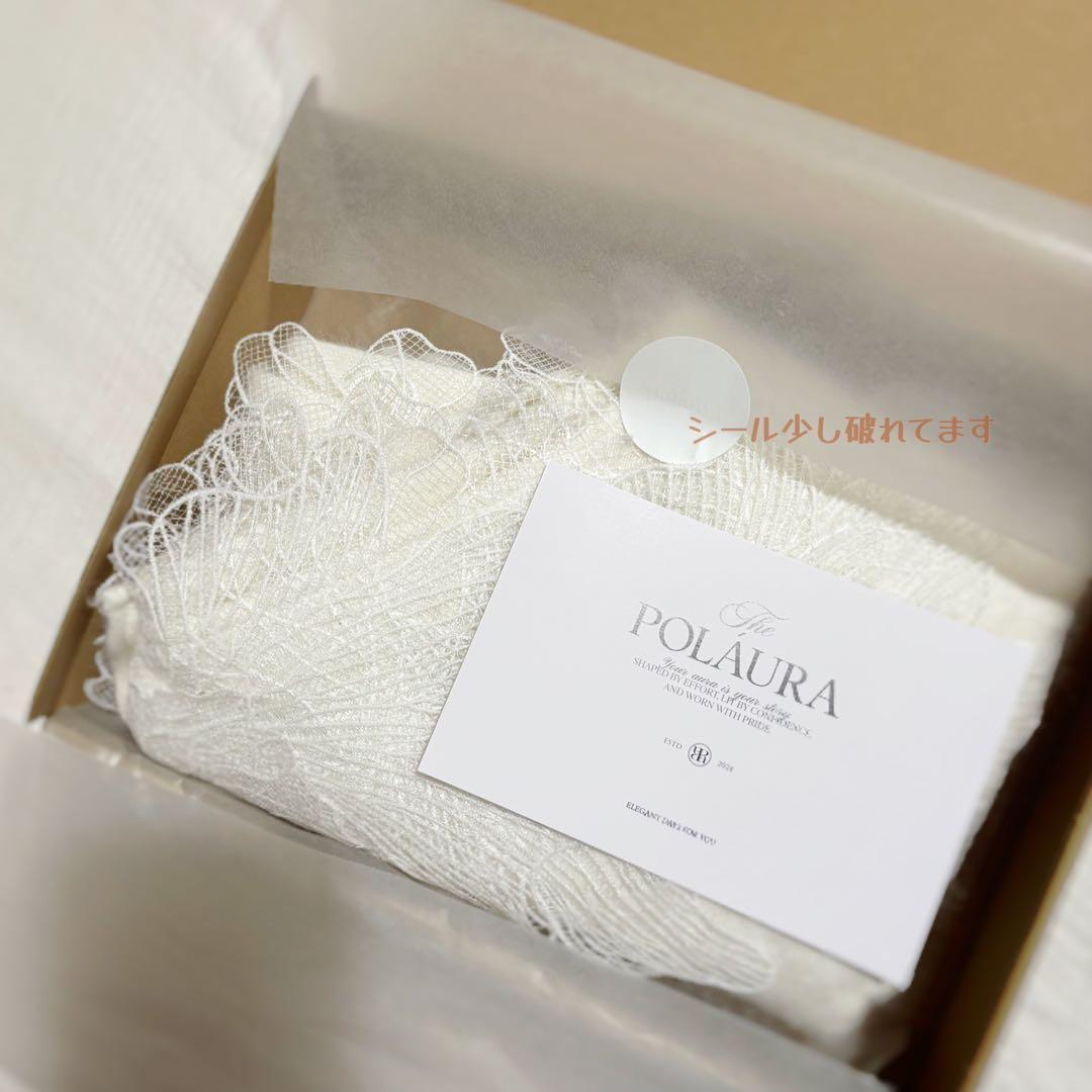 poláura ❤︎ レースフリルカーディガン　 off white