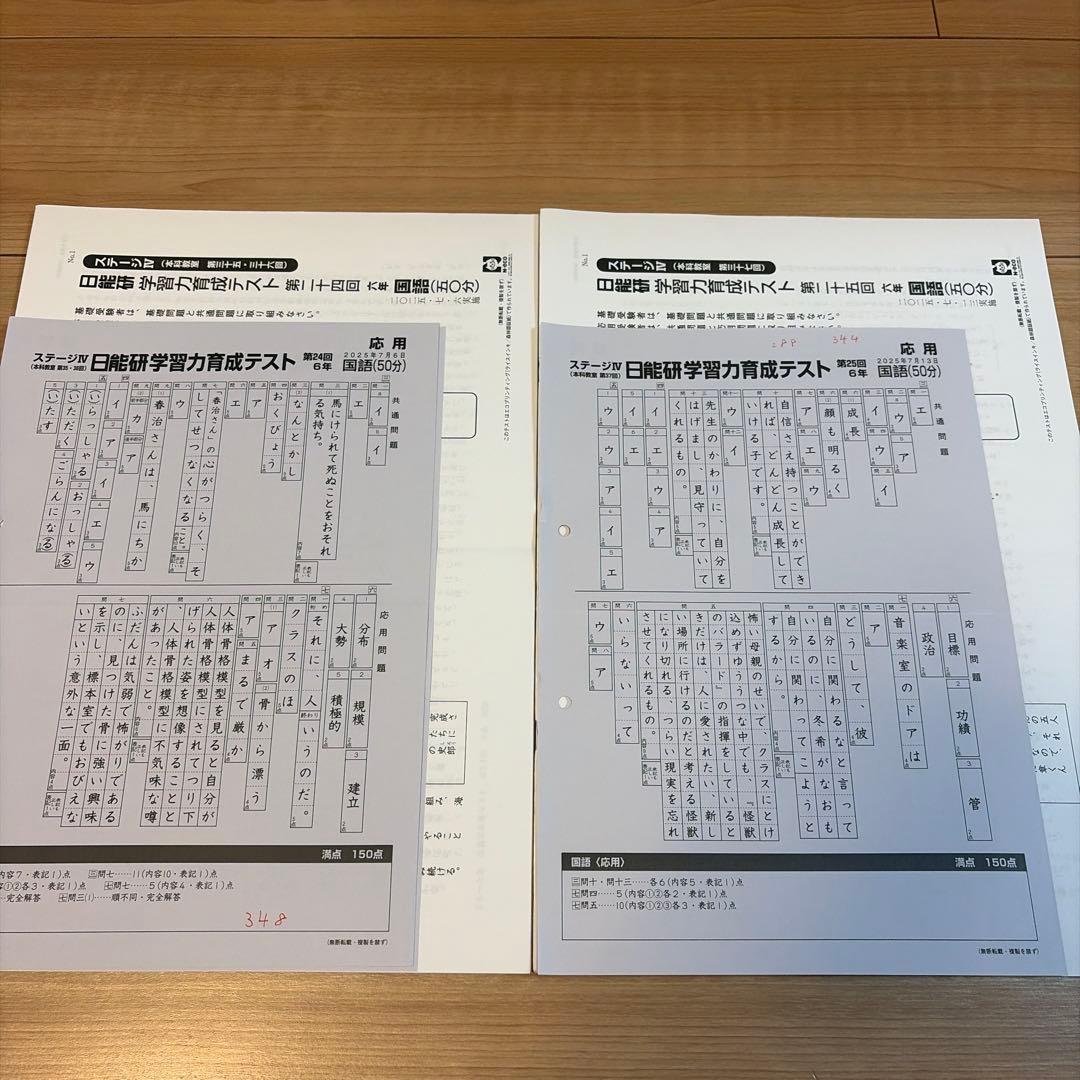 2025年度日能研6年前期学習力育成テスト17回分（第10回〜第26回）