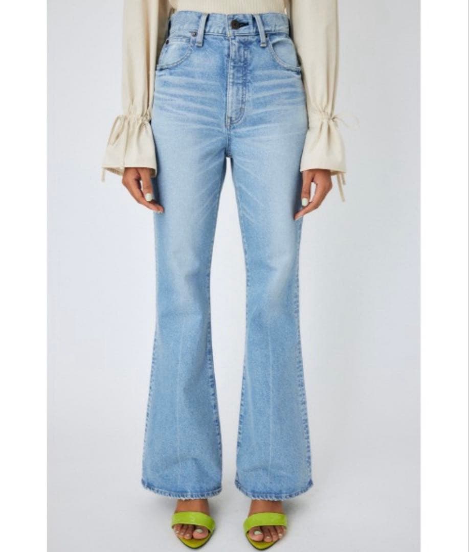 パンツ moussy MVS L/BLU FLARE