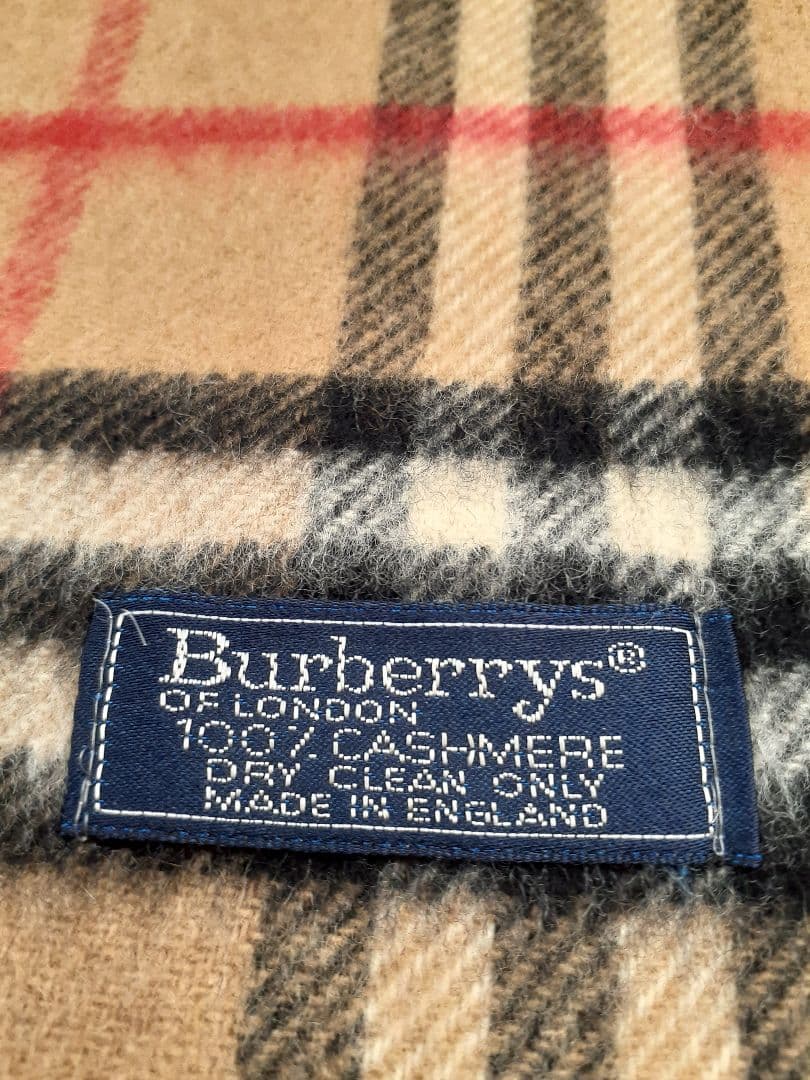 高品質Burberry 100%カシミヤ　 チェック柄マフラー