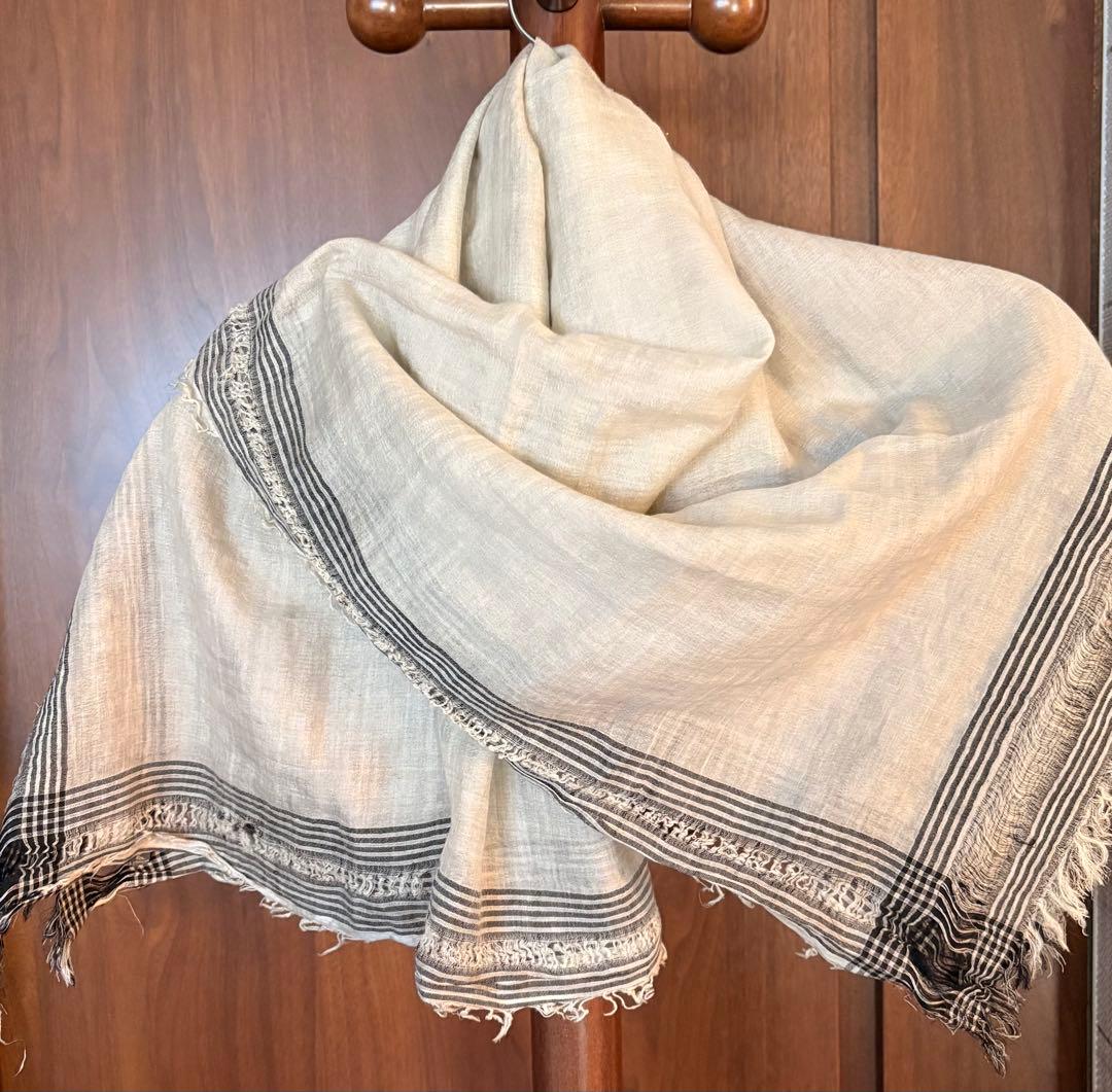 Faliero Sarti シルクコットンストール　96cm角　引き抜き細工