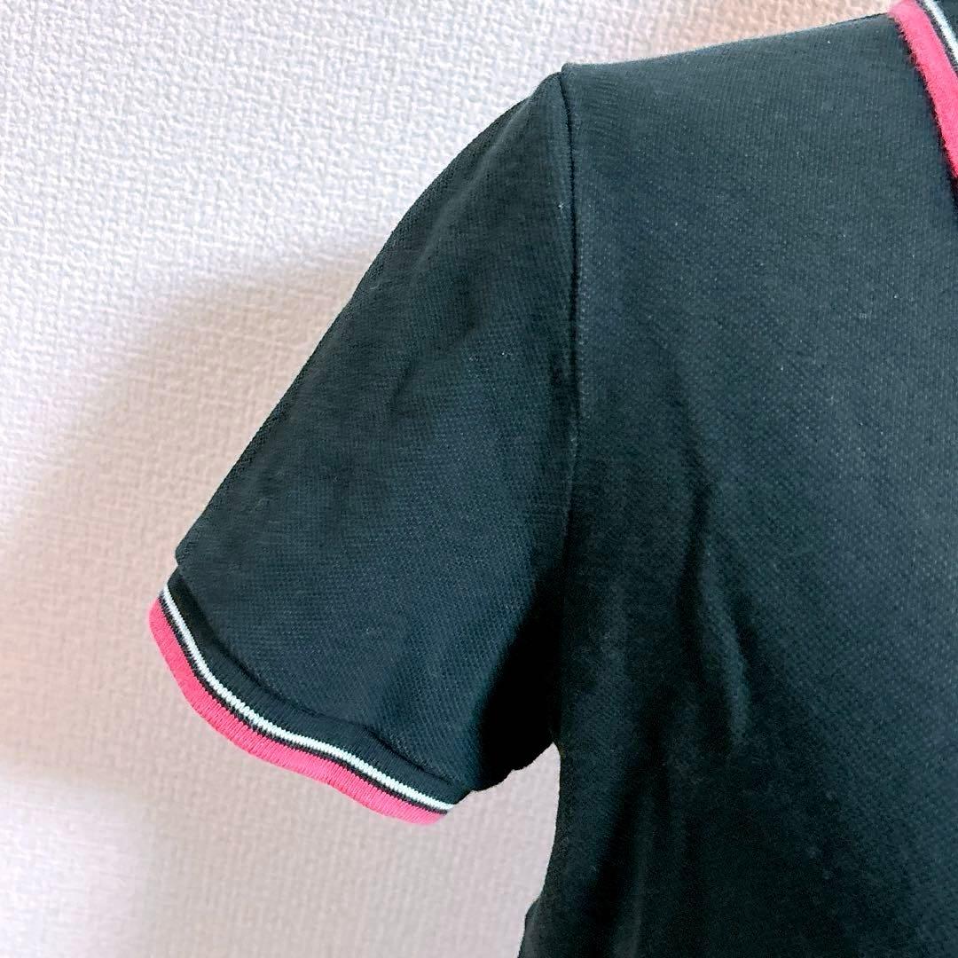 Vivienne Westwood ビビアン　ポロシャツ　黒　ピンク　刺繍ロゴ