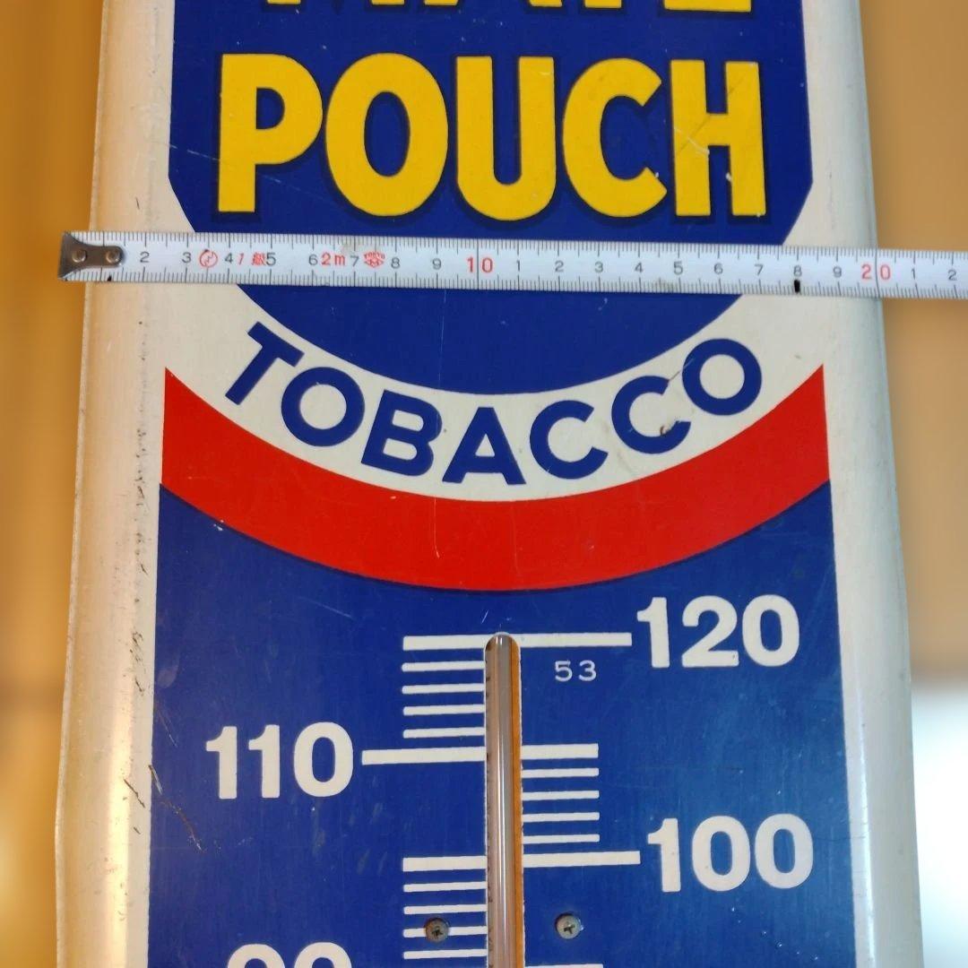 S*a様 ホーロー看板MAILPOUCH TOBACCO温度計付き広告
