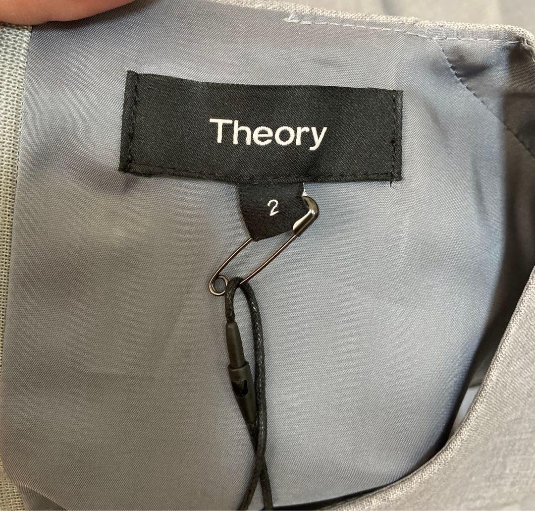 新品未使用　セオリー　Theory Aラインワンピース ウール混　グレー　2