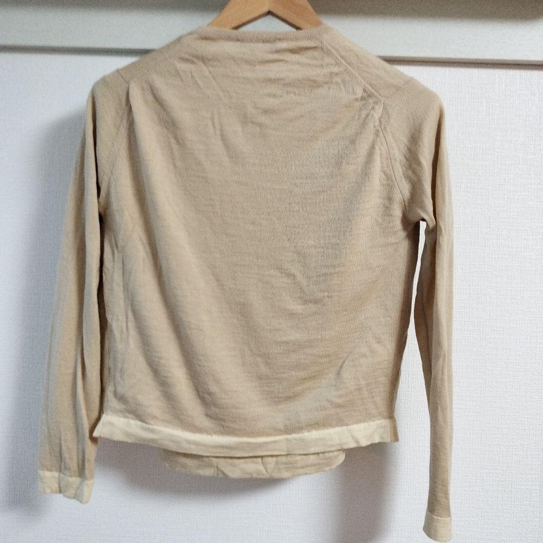 美品　JOHN SMEDLEY ベージュ カーディガン　七分袖ニット　セット