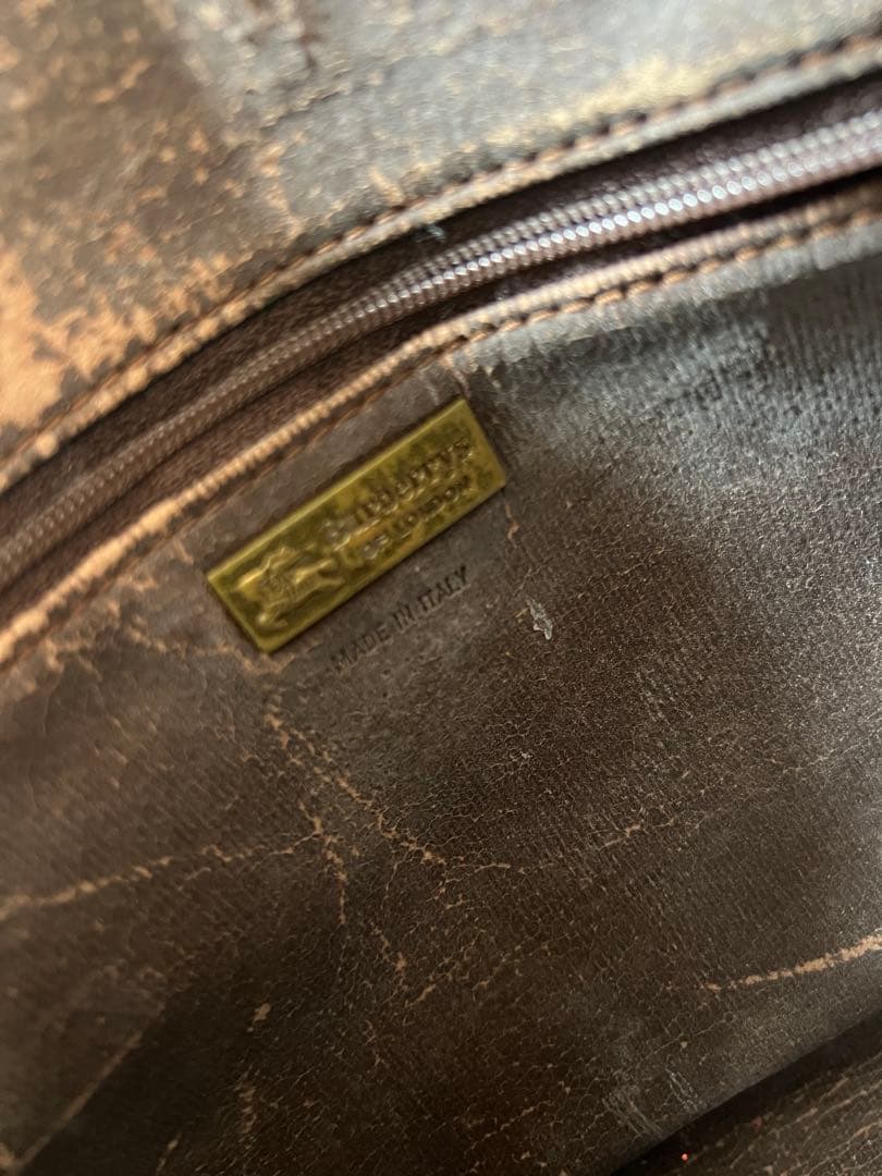 Burberry /ノバチェック ハンドバッグ イタリア製　レザー