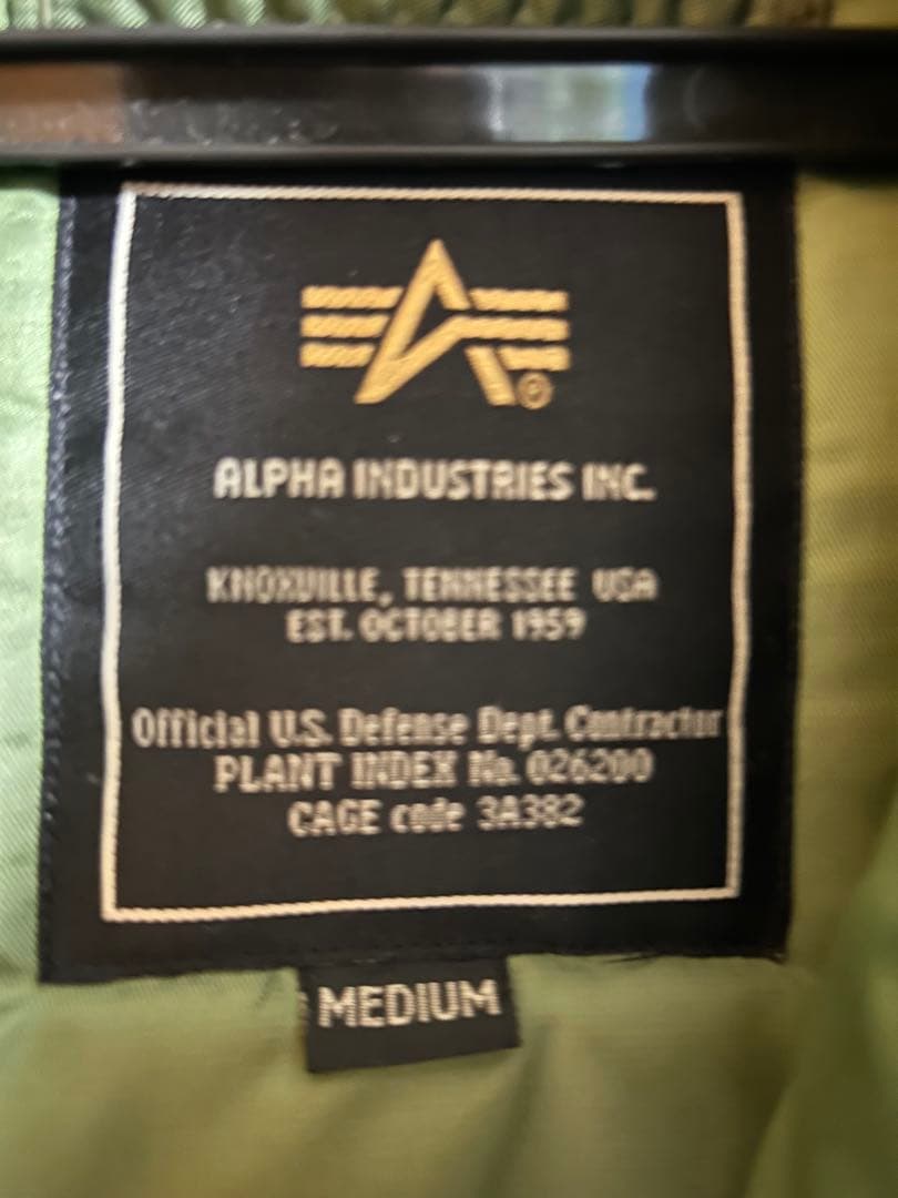 ALPHA INDUSTRIES オリーブグリーン メンズアウター 防寒
