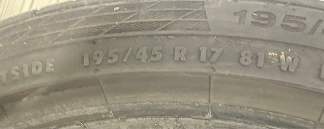 2022年19週　コンチネンタル　195/45r17 4本セット　送料込み