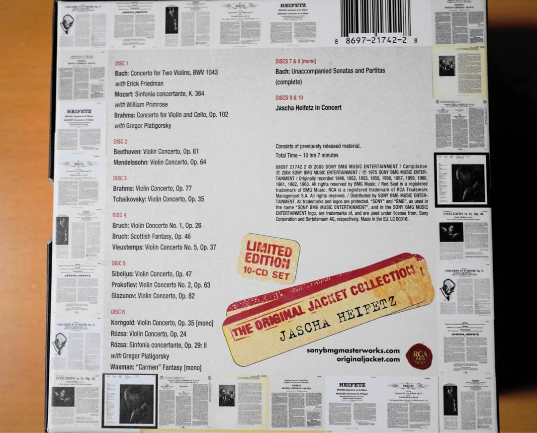Heifetz ＆ Leonhardt CD BOXセット