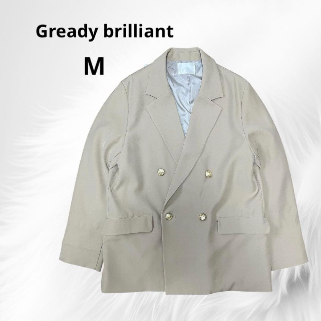Gready Briliant ダブルボタン　テーラードジャケット　金ボタン　M