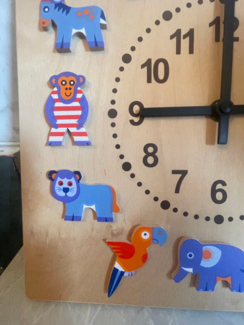 ヘラー 動物たちの時計 木製　ボーネルド　子供部屋