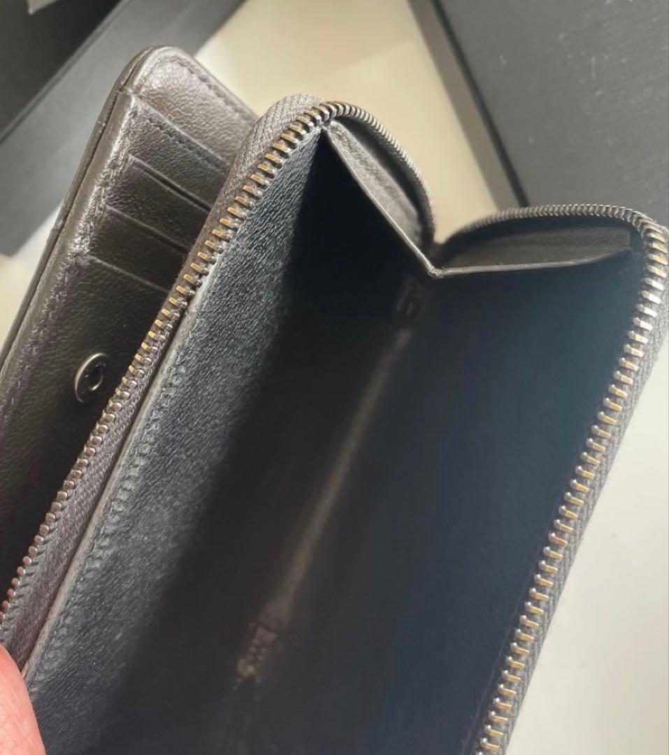 SAINT LAURENT 二つ折り財布 濃いグレー