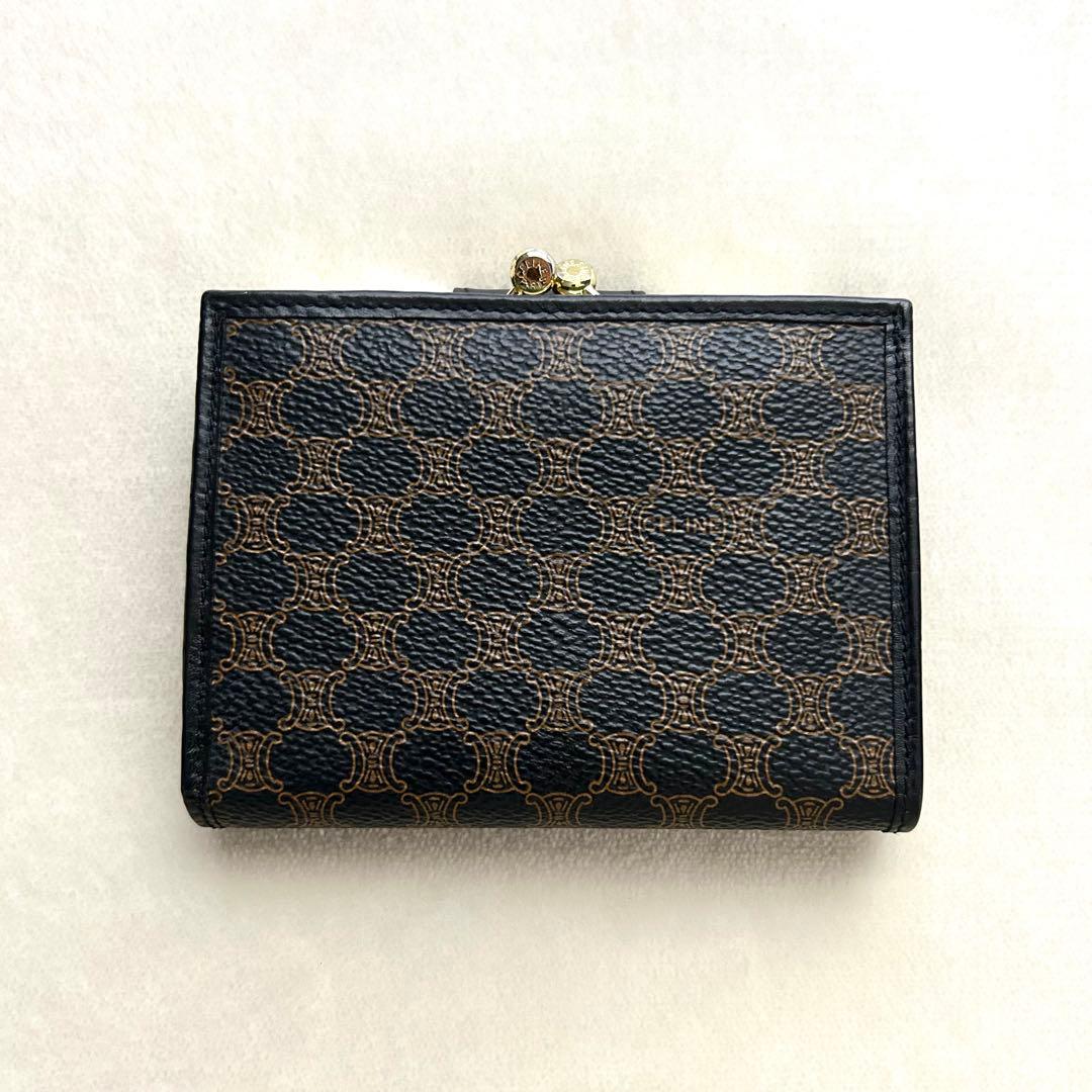 CELINE セリーヌ 二つ折り財布 マカダム がま口