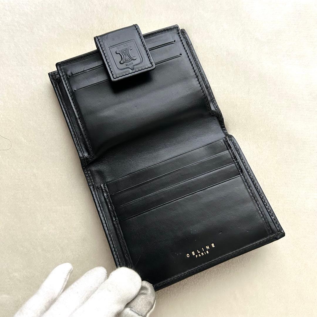 CELINE セリーヌ 二つ折り財布 マカダム がま口