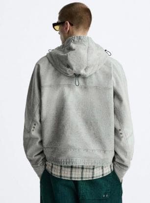 ZARA limited edition フードデニムジャケット 短丈 M