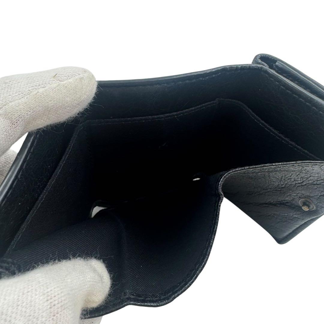 ✨入手困難✨バレンシアガ エッジシティ ミニウォレット 三つ折り財布 レザー 黒