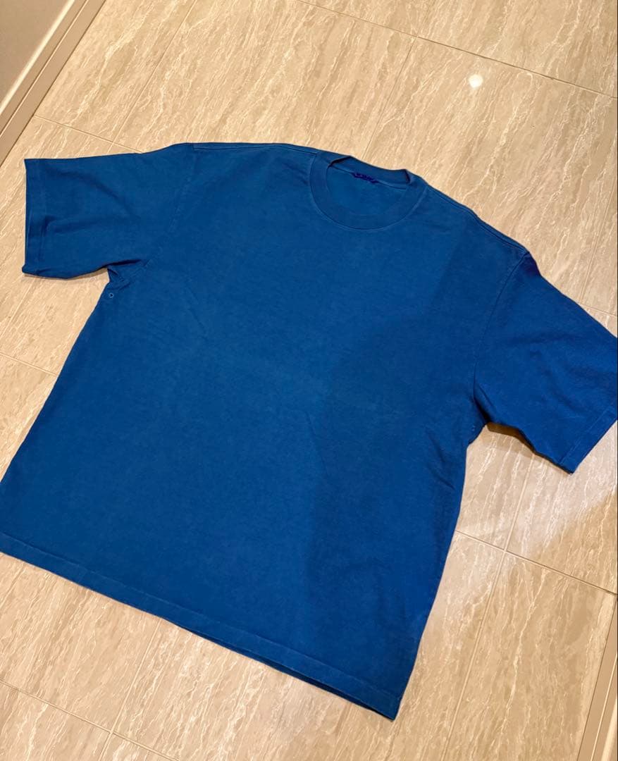 オーラリー　メンズTシャツ　ターコイズ　6