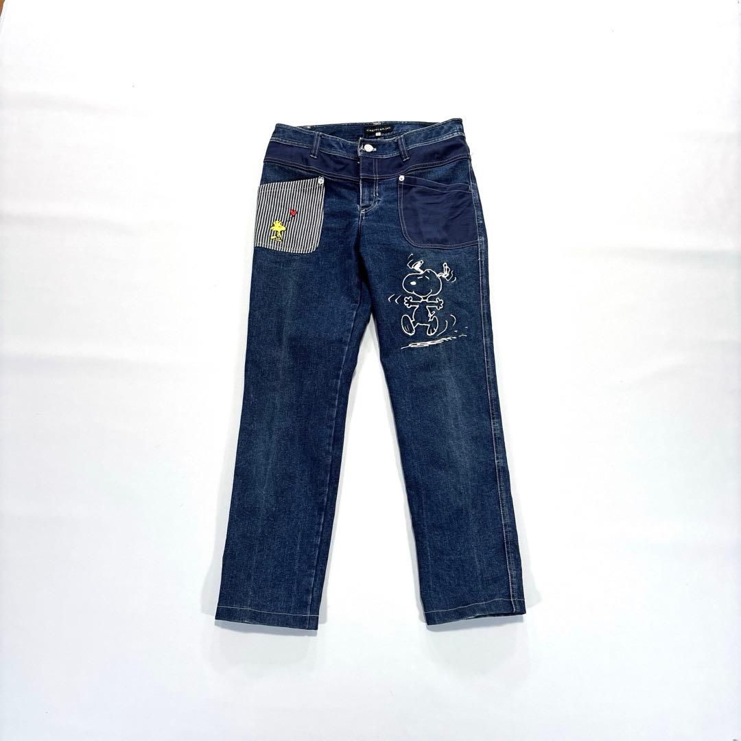 カステルバジャック　スヌーピー　デニムパンツ　パッチワーク　パッチワーク　40