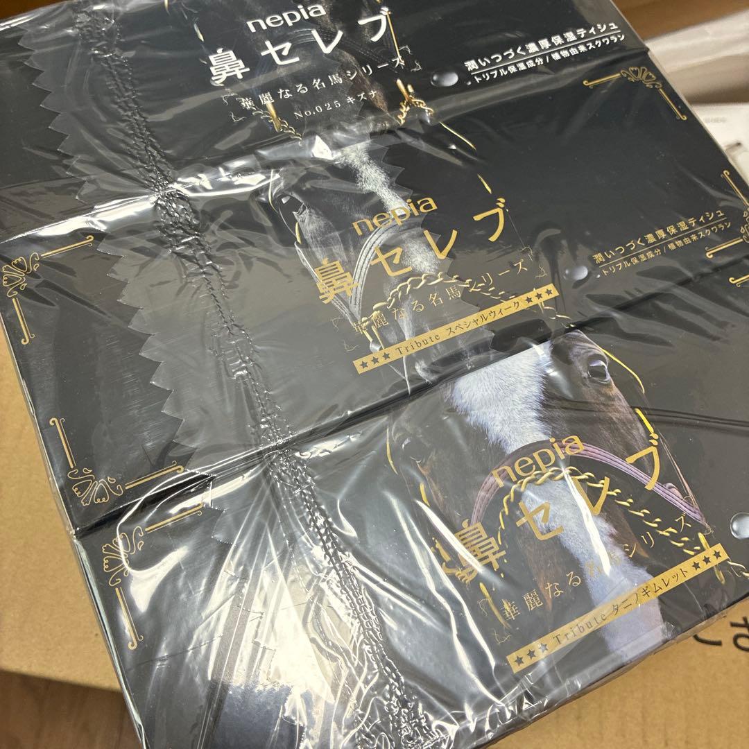 名馬シリーズ　nepia 鼻セレブ ボックスティッシュ 10パック