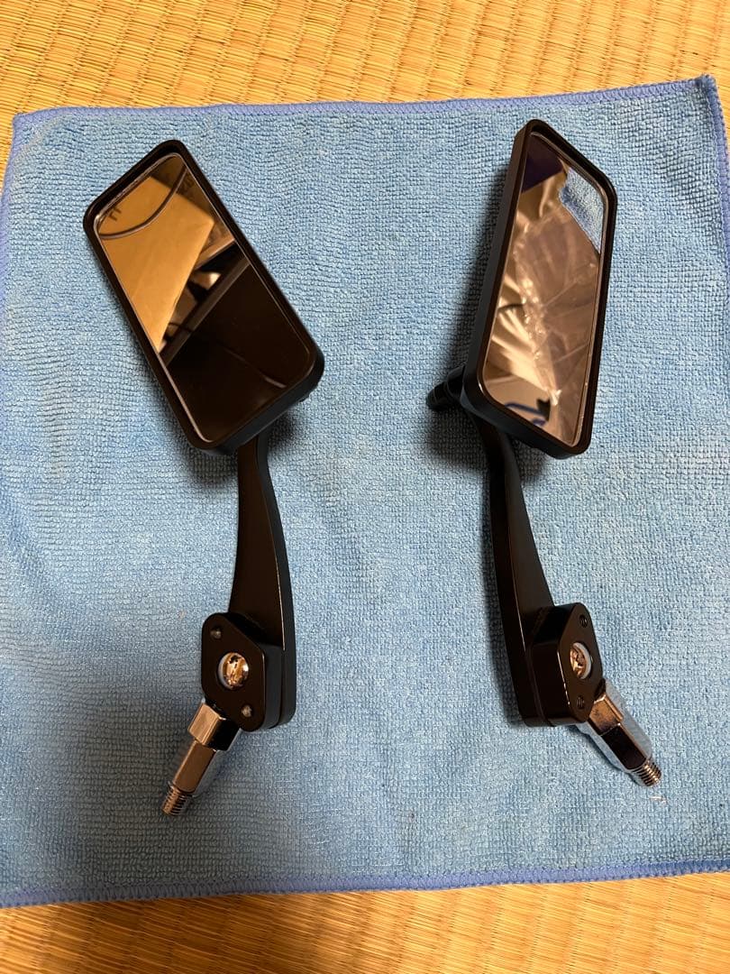 2個セット　TANAX バイクミラー ナポレオン ブラック10mm 正ネジ