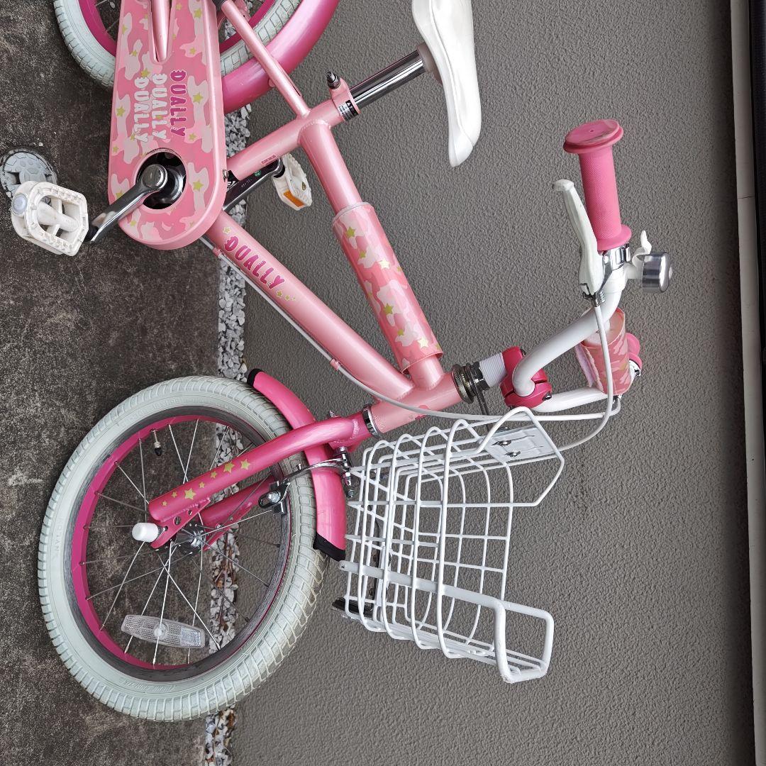 サイクルベースあさひ ピンクの子供用自転車 フロントバスケット付き