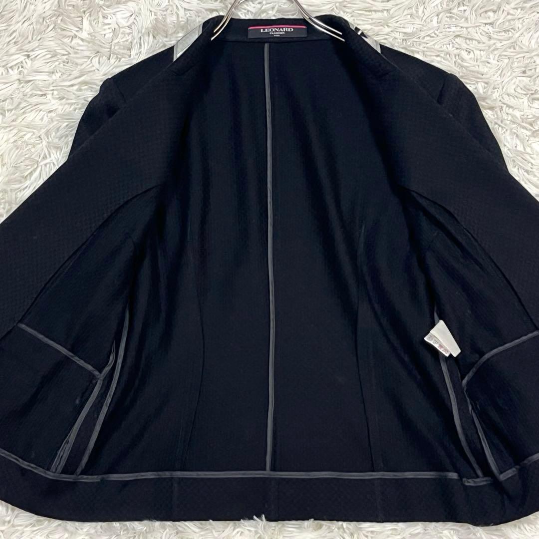 美品✨LEONARD レオナール テーラードジャケット ブラック サイズ9AR