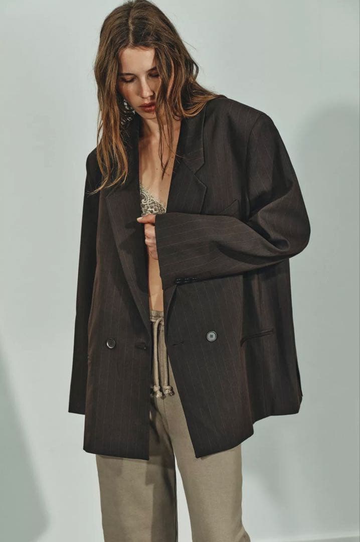 ZARA ザラ　オーバーサイズピンストライプ柄ブレザー