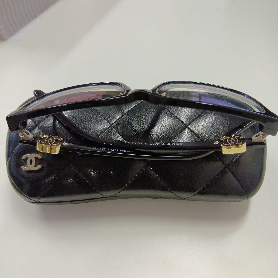 CHANEL ブラック サングラス ケース付き