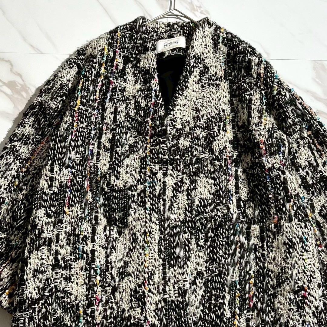 極美品✨Greed International マリアツイード ロングコート 黒