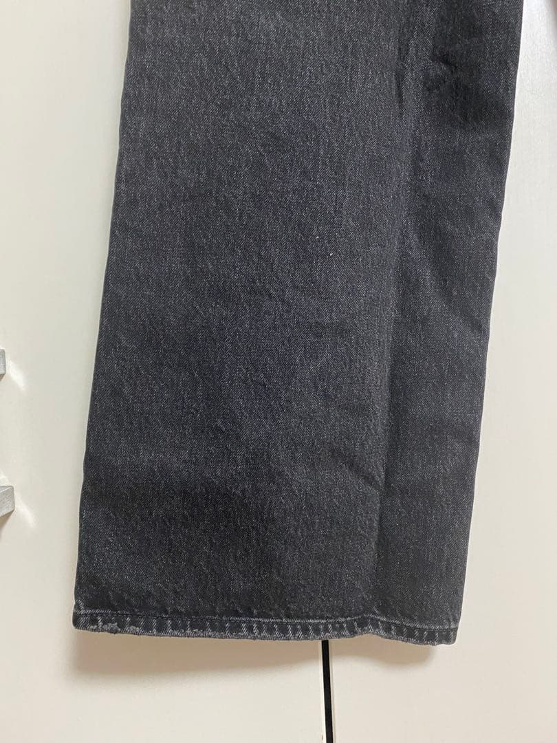マウジー　CROSS WAIST WIDE STRAIGHT 1 ブラック