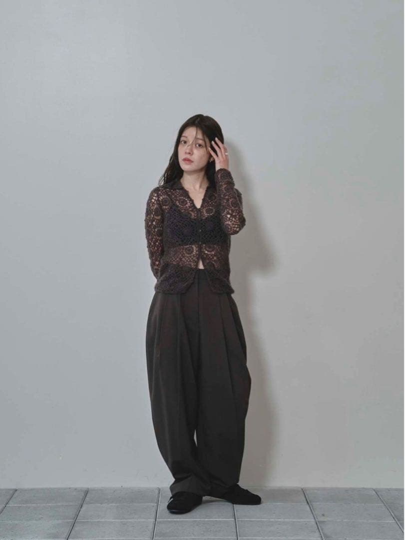 トップス todayful Mohair Crochet Knitshirts