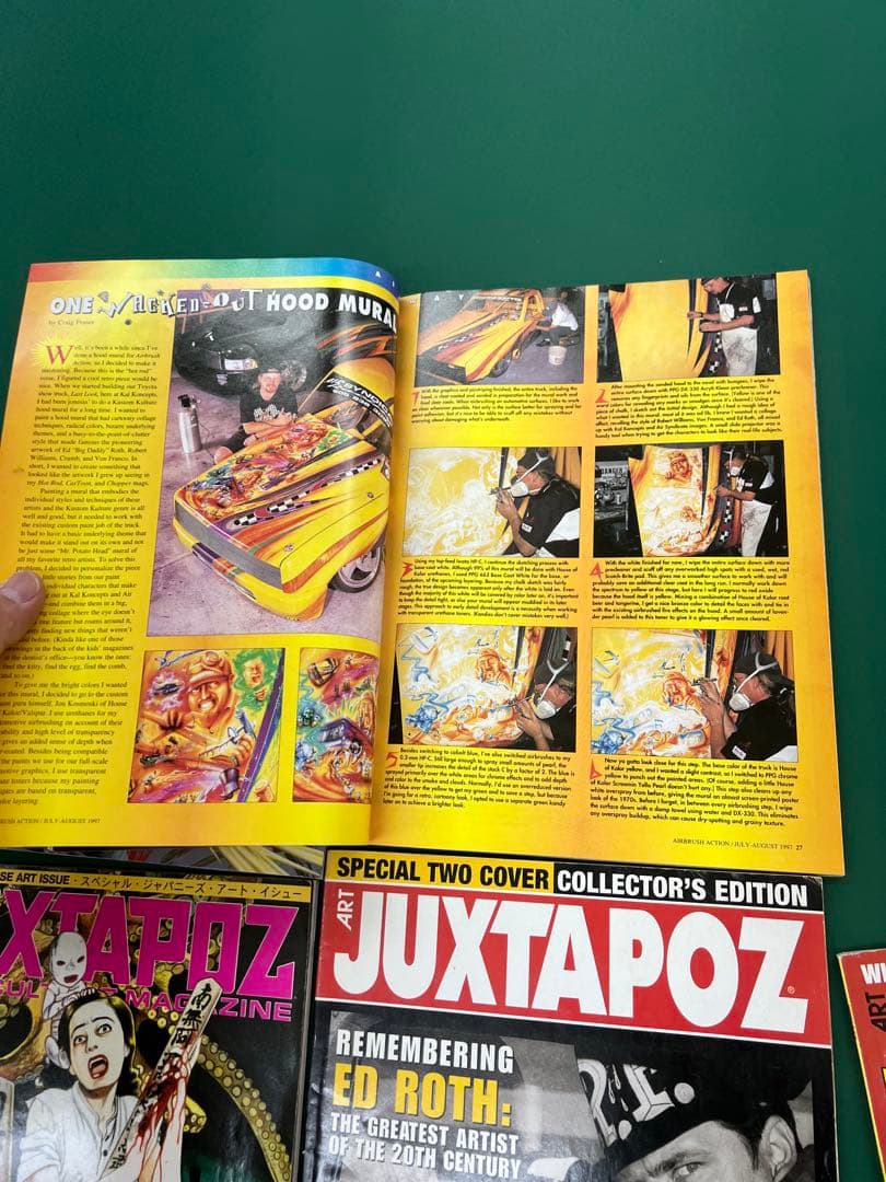 JUXTAPOZ 丸尾末広　エドロス　ローブローアート　ピンストライプ