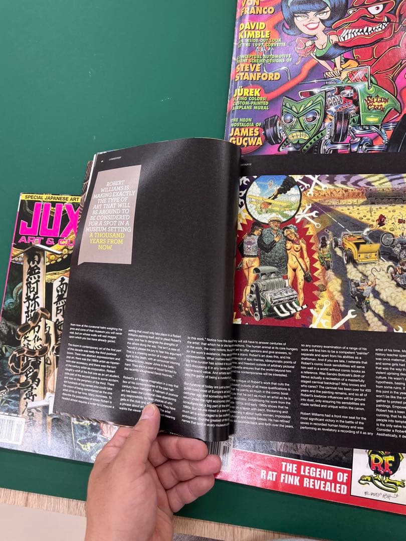 JUXTAPOZ 丸尾末広　エドロス　ローブローアート　ピンストライプ