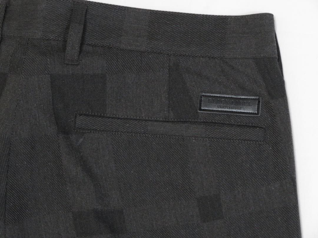 ブラックレーベル　ブロックチェックパンツS 27,500円濃グレーW72～75㎝