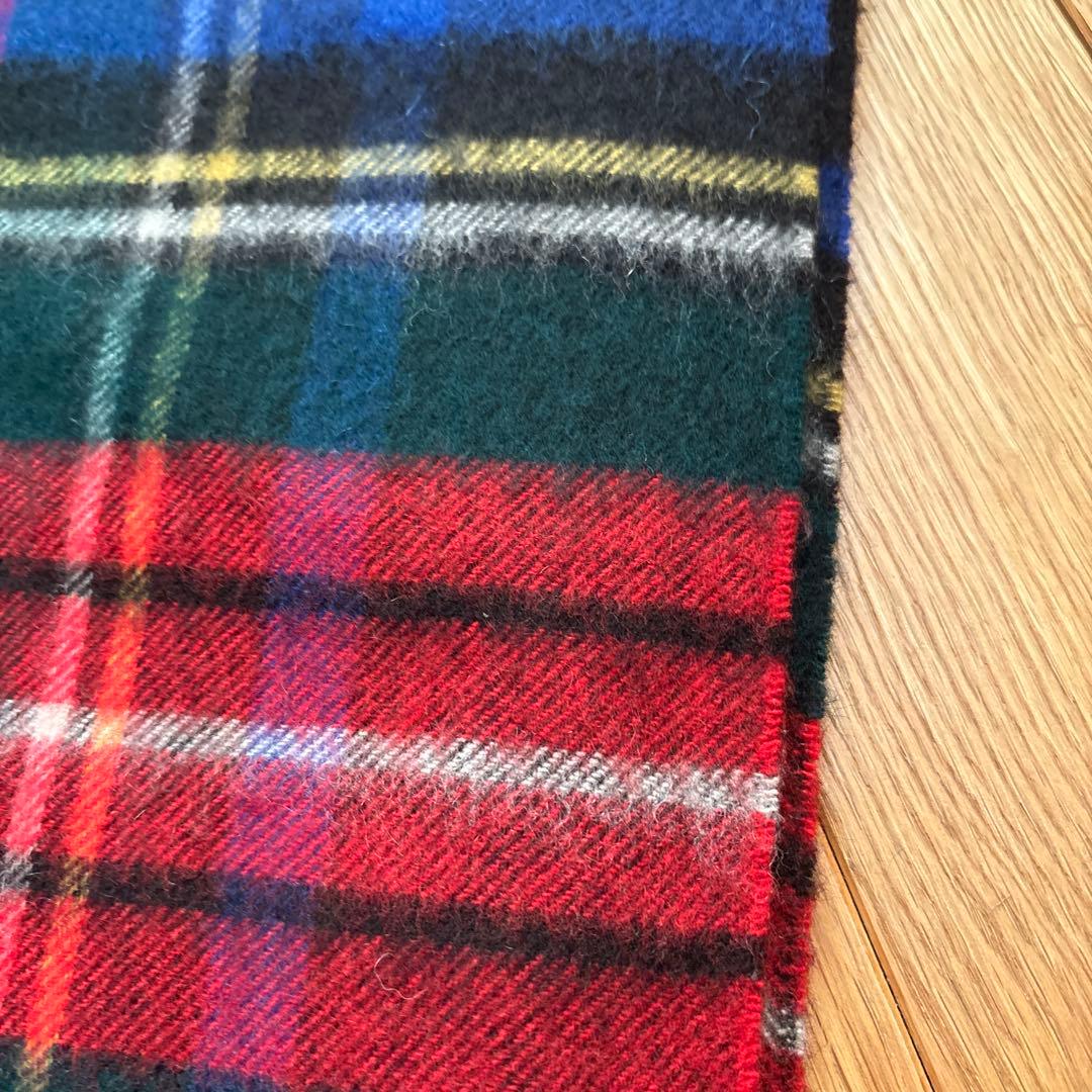 JOHNSTONS OF ELGIN カシミヤ大判ストール　ブラックスチュワート