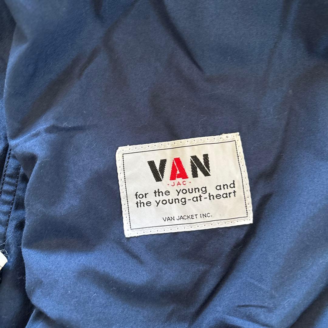 【VANS JACKET】スウィングトップ アーチロゴ 紺 L