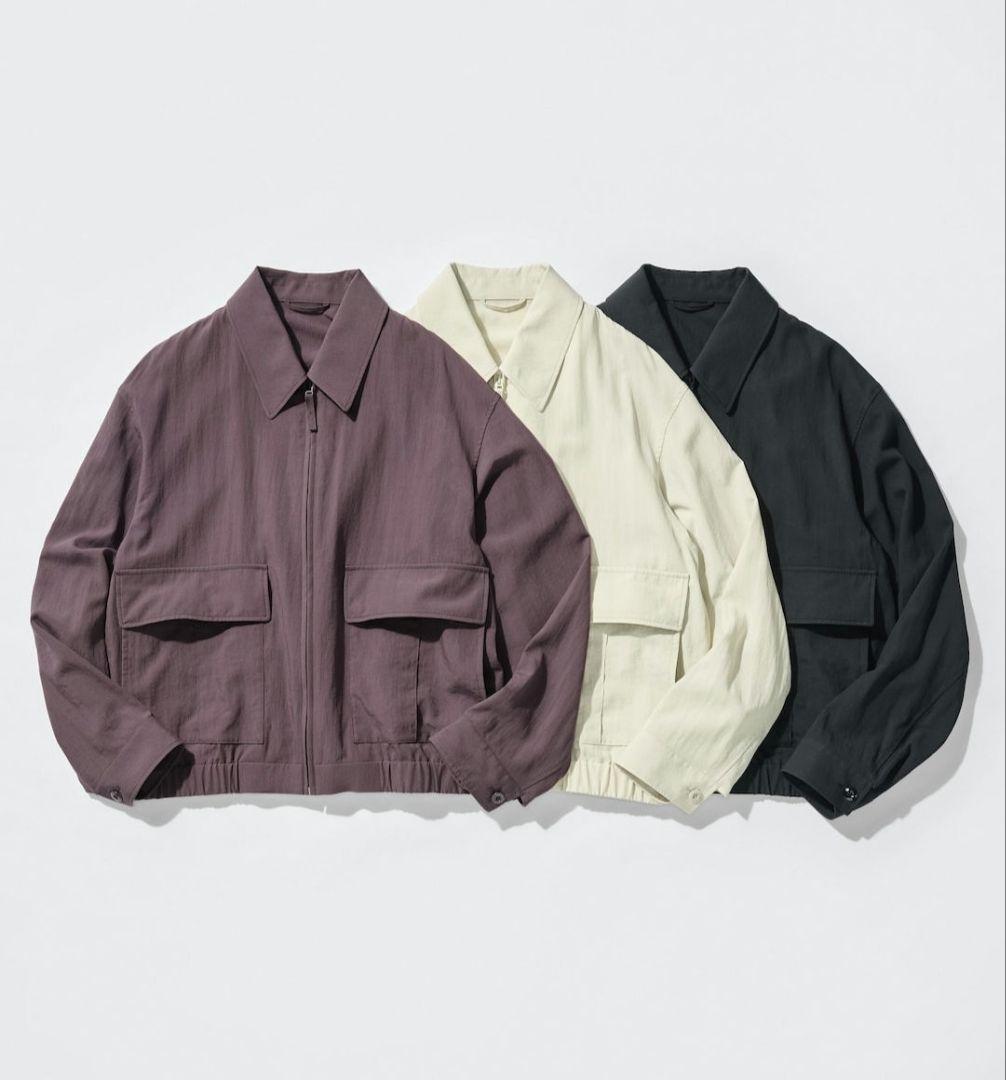 ショートブルゾン XL　黒 UNIQLOU