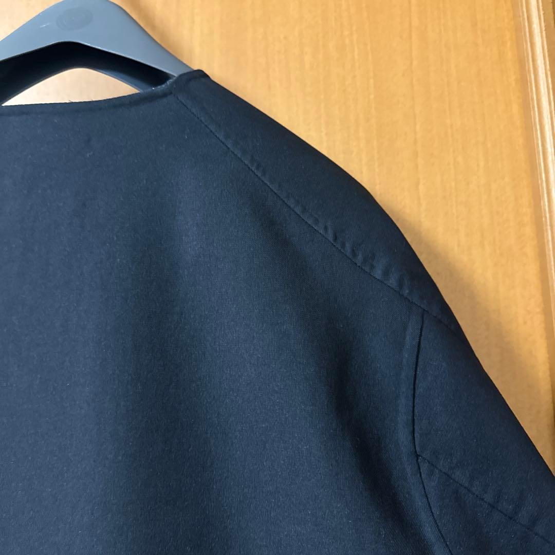 INED 春のノーカラーショートコート ネイビー
