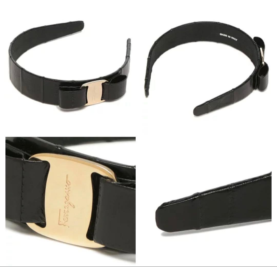 Ferragamoブラックリボンカチューシャ