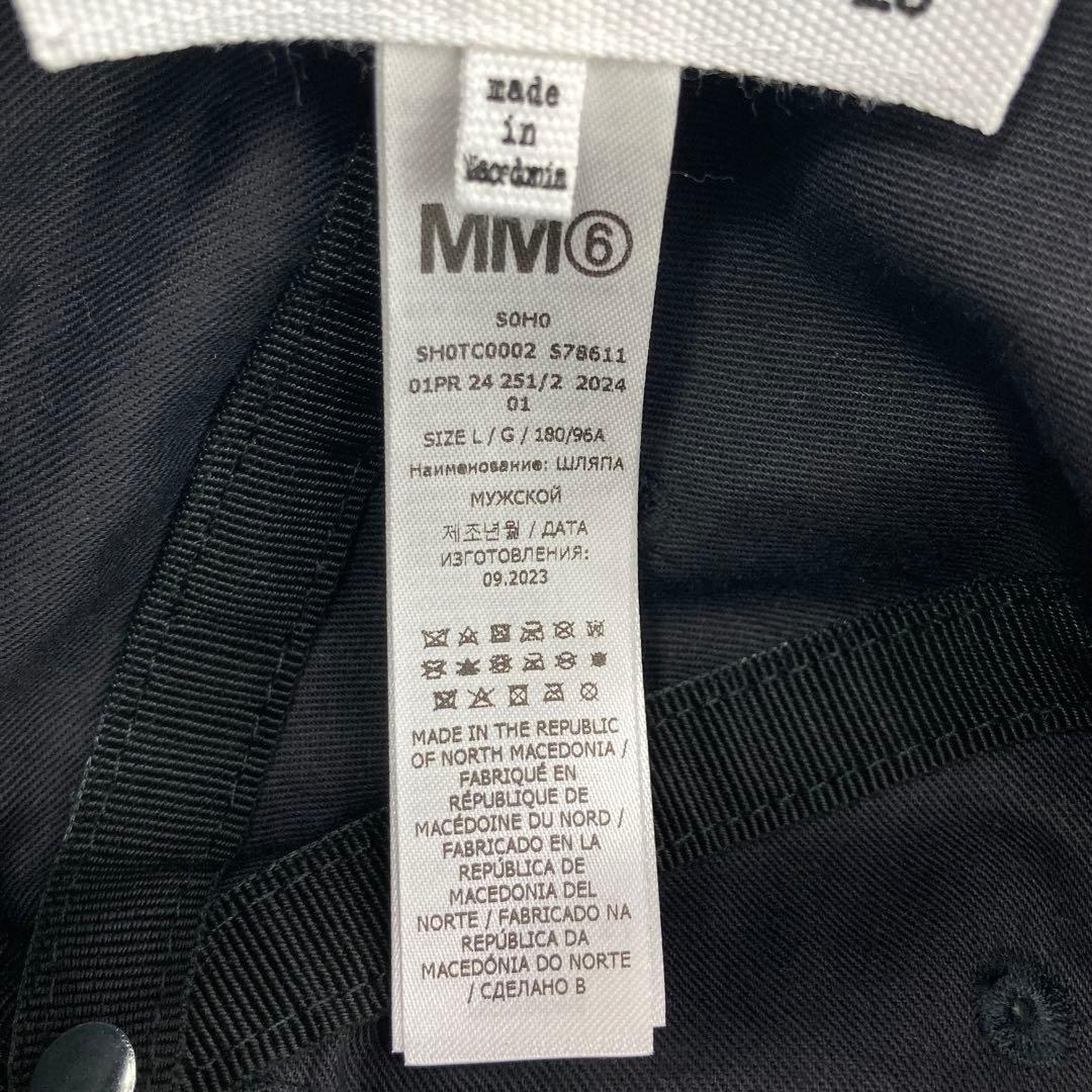 極美品　MM6 Maison Margiela キャップ 帽子　ブラック　正規品