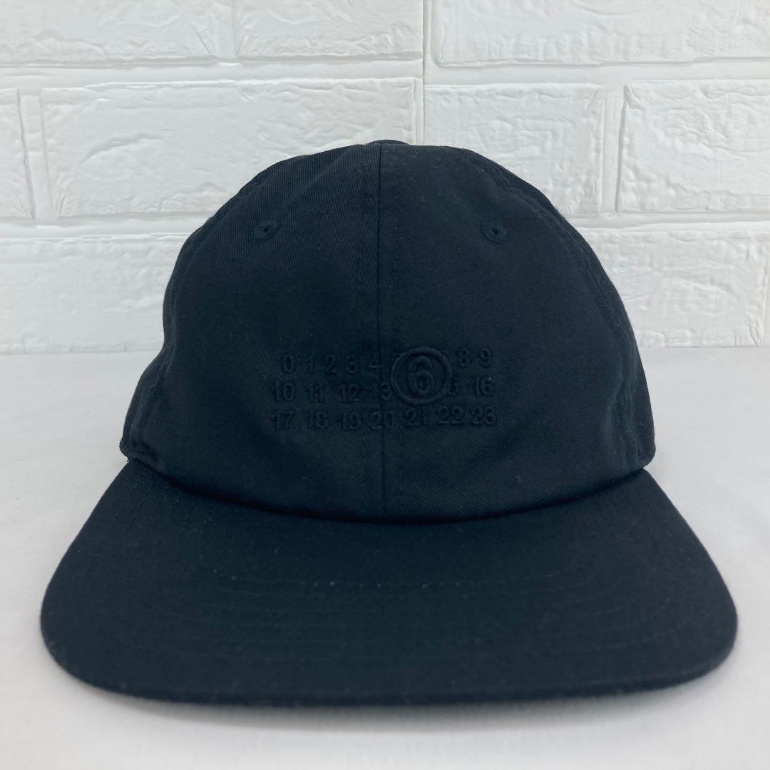 極美品　MM6 Maison Margiela キャップ 帽子　ブラック　正規品