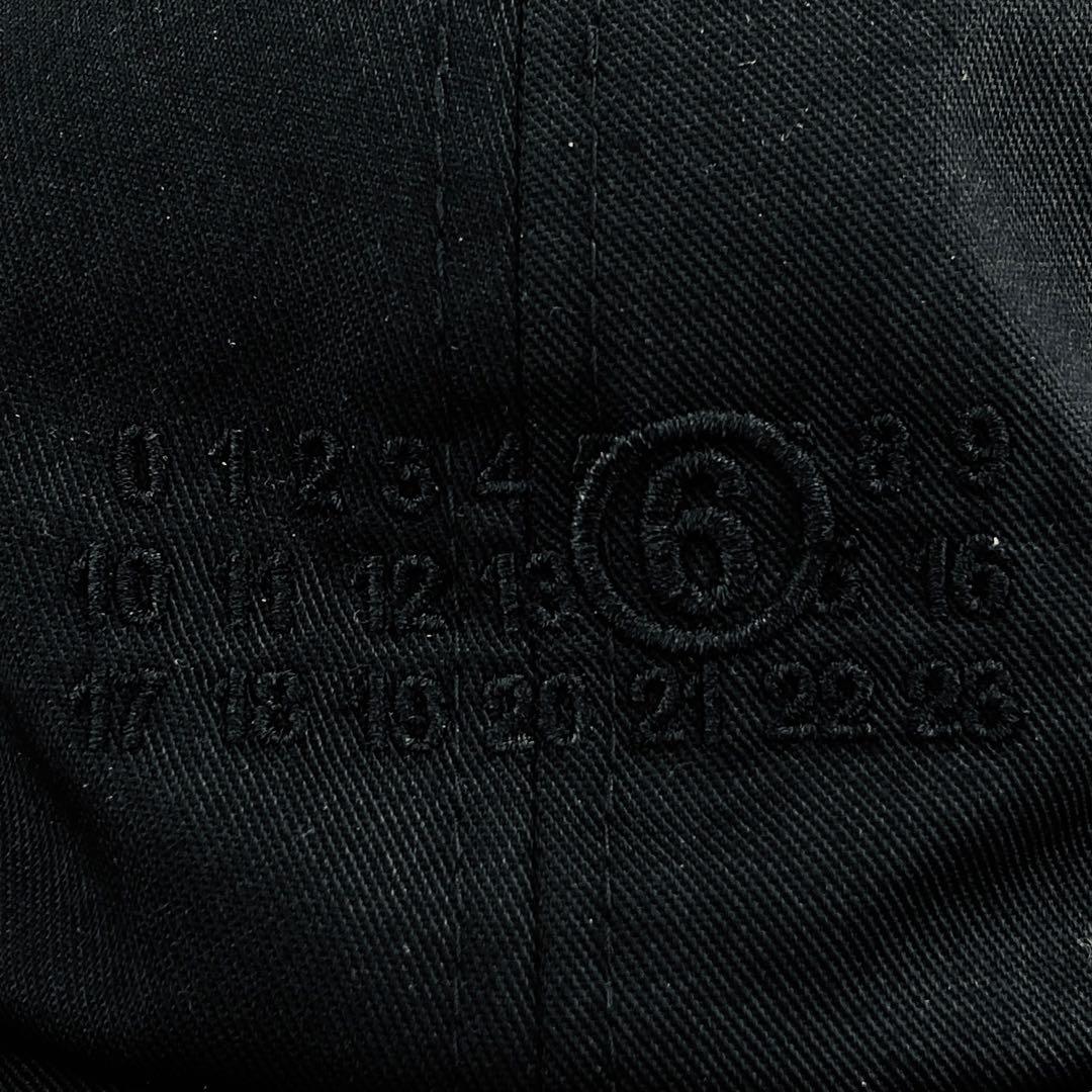 極美品　MM6 Maison Margiela キャップ 帽子　ブラック　正規品