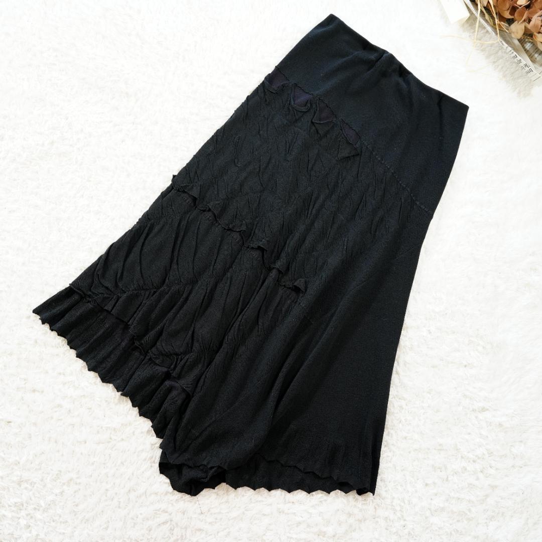 【美品】ISSEY MIYAKE　イッセイミヤケ　変形スカート　黒　サイズ3