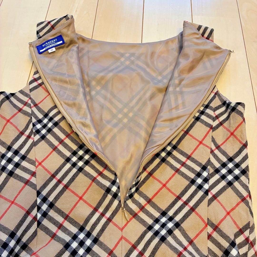 BURBERRY バーバリーブルーレーベル ノバチェックワンピース ノースリーブ