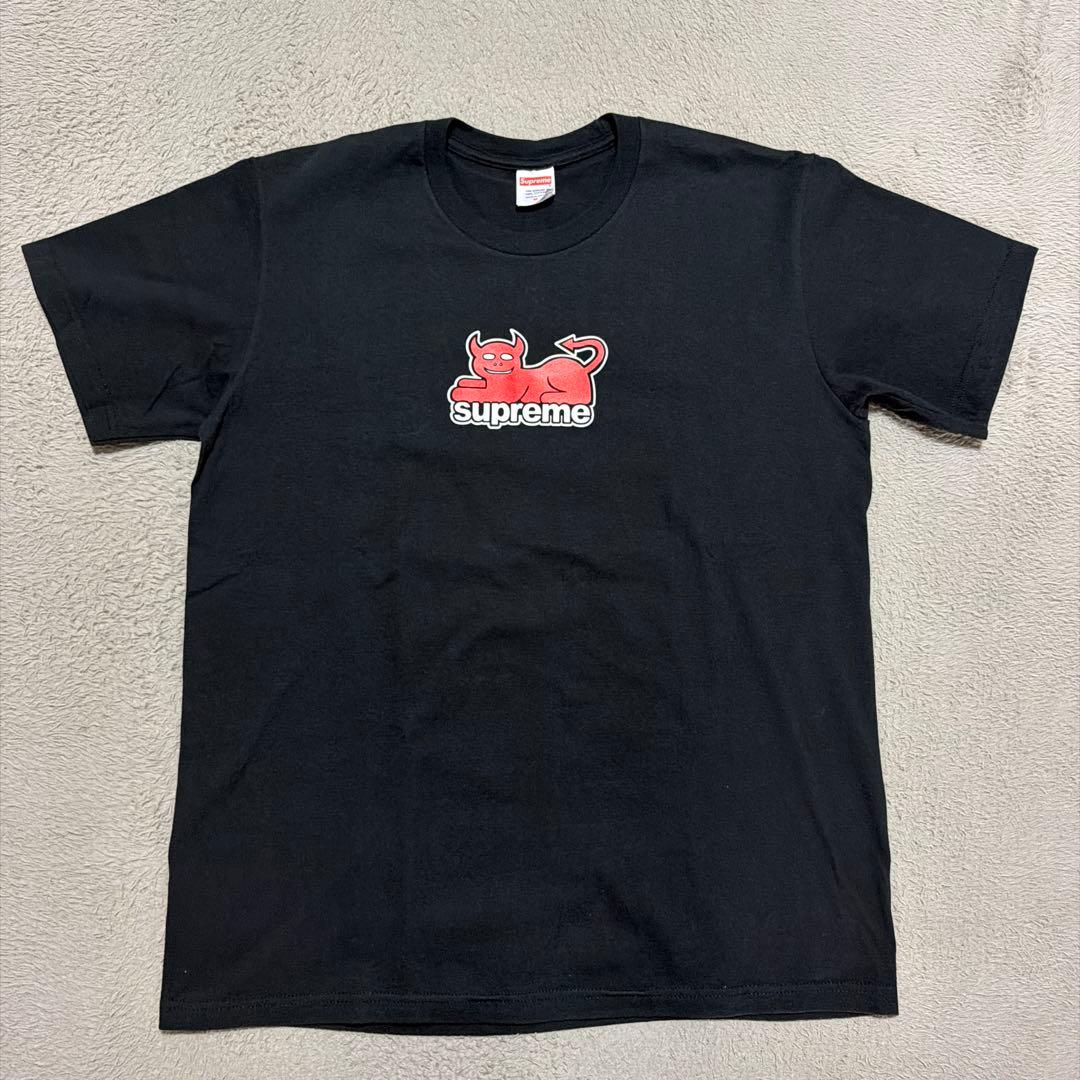 24ss Supreme Toy Machine Devil Cat Tee 黒