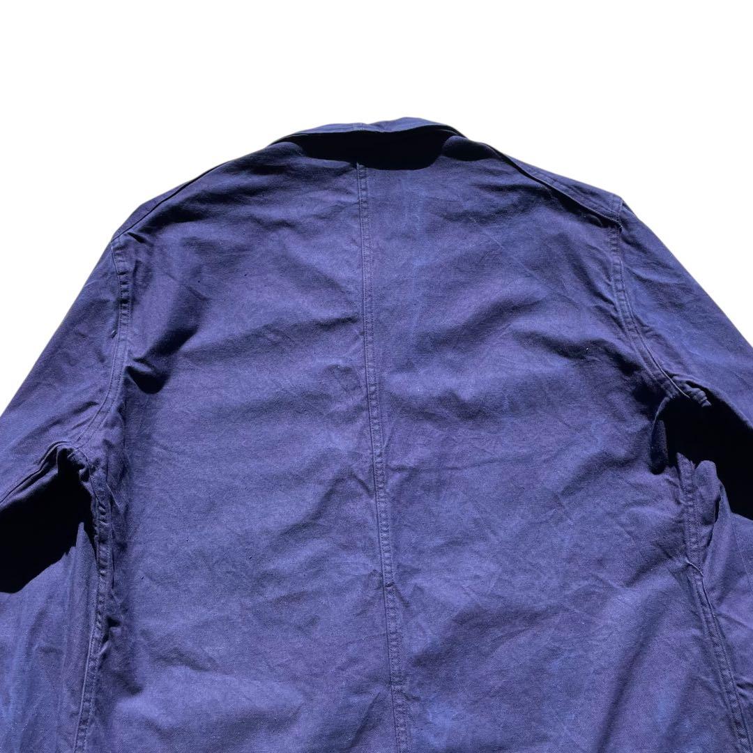 60s ヴィンテージ フレンチ カバーオール ワークジャケット 古着 XXL 青