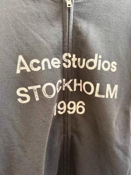 Acne Studios ZIP UP HOODIE 1996 グレ